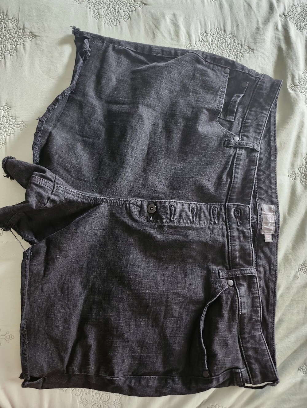 torrid Size 24 Black High-Rise Denim Shorts.